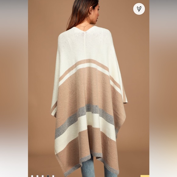 Lulu’s Multi-Striped Poncho - Picture 3 of 7